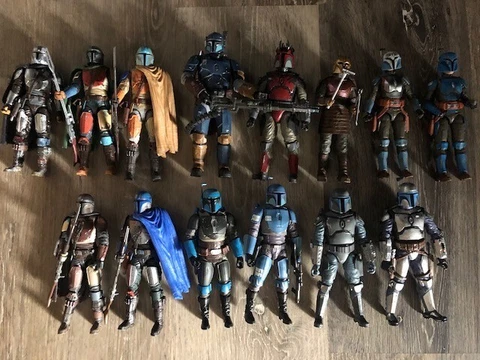 Star Wars Black Series Mandalorian/Jango Fett 15 figure lot, loose Cover