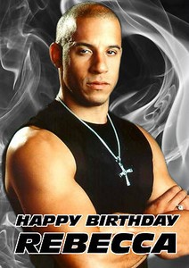 PERSONALISED VIN DIESEL BIRTHDAY ANY OCCASION GREETING CARD