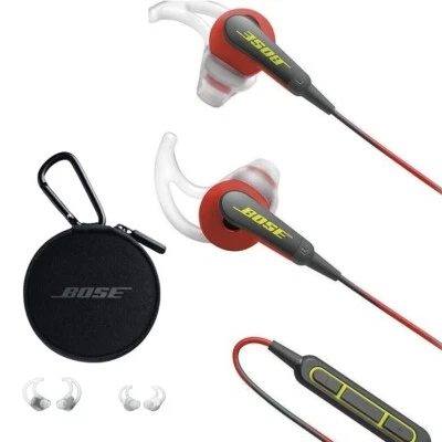Bose SoundSport 3.5mm Wired Jack Earbud Headphones Red Earphones For iOS Android - Image 1 of 4