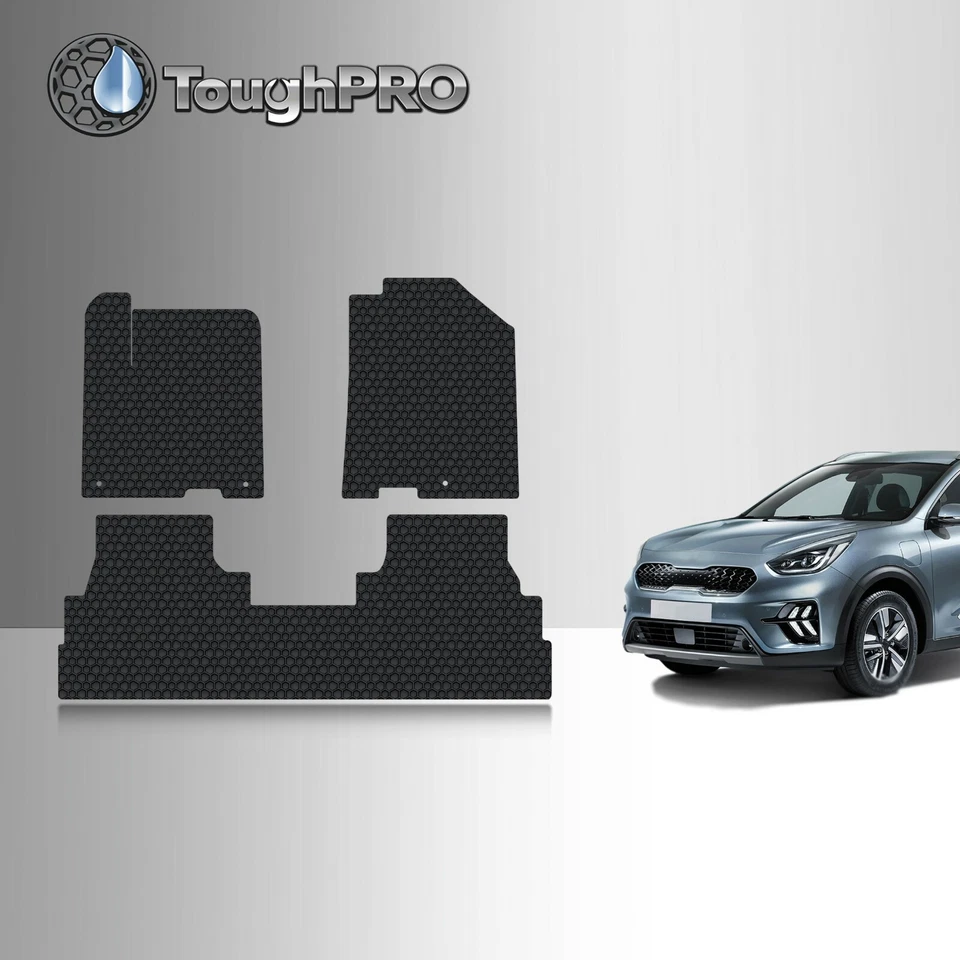 Alfombrillas ToughPRO negras para KIA NIRO EV All Weather Custom Fit 2019-2022 Foto 1 de 4