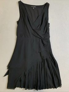 Banana Republic Dress Women’s Size 2 Sleeveless Tank Top Solid Pleat Black - Picture 1 of 19