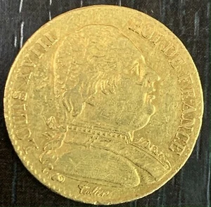Louis XVIII - 20 Francs Gold 1815 B Rouen - Picture 1 of 2