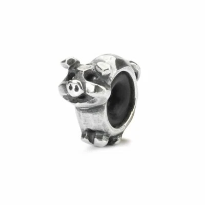TROLLBEADS Generous Piglet Spacer TAGBE-20178 Silver Bead - Image 1 of 3