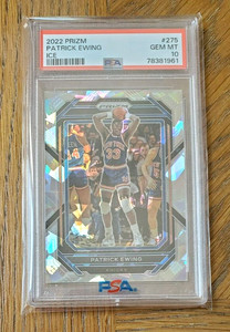 2022 Prizm Patrick Ewing PSA 10 GEM MINT # 275 NY Knicks GOAT 🏆 18'HOF SP HOLO