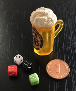 HB Bier Hofbräuhaus München Werbung - Krug HB mit Würfeln Rarität Selten - Bild 1 von 9