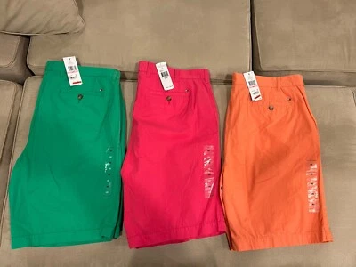Lote de 3 Pantalones Cortos Informales Tommy Hilfiger Para Hombre Talla 40 Verde Rosa/Rojo y Naranja Nuevos con Etiquetas Foto 1 de 4