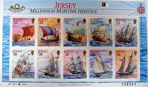 Camiseta MNH 2000 hoja de estampillas de velero de 10 milenios patrimonio marítimo - Imagen 1 de 1