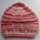 Hand Knitted Baby Hat Pink Mix Newborn