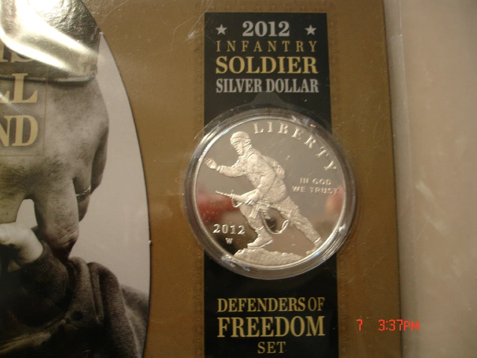2012 W Infantry Soldier Defenders of Freedom BU Silver Dollar Special Set - Image 1 of 1