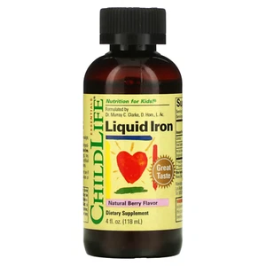 Child Life Kids Nutrition , Liquid Iron, Natural Berry, 10 mg, 4 fl oz (118 ml) - Picture 1 of 2