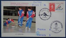 Enveloppe souvenir, curling match France-Canada J.O. d'Albertville, 1992