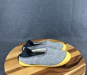 Mahabis Mens Curve Slipper Gray Felt Slip On Removable Outdoor Sole EUR 39 6.5 - Picture 1 of 12
