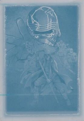 Star Wars Rise of Skywalker 2, Kylo Ren Cyan Printing Plate Card KR-2 #1/1 - Image 1 of 2