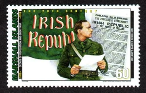 MARSHALL ISLANDS, SCOTT #646-J, MNH IRELAND'S EASTER REBELLION, PATRICK PEARSE - Picture 1 of 1