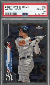 Aaron Judge 2020 Topps Chrome Baseball Card #50 Graded PSA 10 - Picture 1 of 2