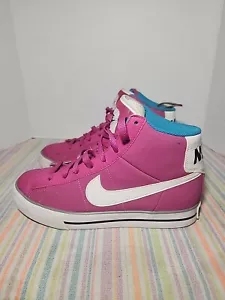 2012 Nike Girls Pink High Tops Size 6.5Y Shoes Women’s 8.5 - Picture 1 of 7