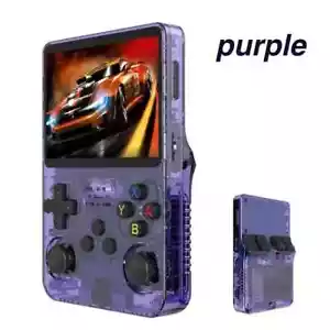 R36S Retro Handheld Videospielkonsole Linux System 3,5 Zoll IPS Bildschirm Lila - Bild 1 von 4