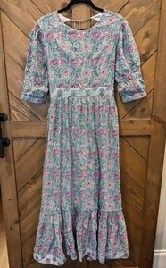 Madison Mathew’s Perrin Maxi Dress In West Rose Size Small Backless Cottagecore - Picture 1 of 12