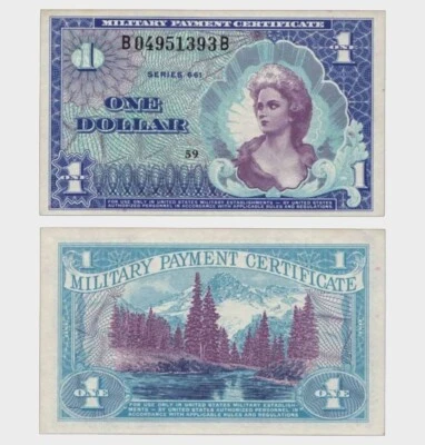 USA - 1968 - 1 Dollar - Military Payment Certificate - "aUNC+"  #CO6080 - Image 1 of 4