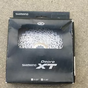 NOS Shimano Deore XT CS-M770 9 Speed 11-34T Casette Silver Vintage MTB Retro - Picture 1 of 5