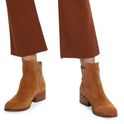 3.1 Phillip Lim Mujer Alexa Cremallera Botín Talla EE. UU. 8.5 UE 38.5 Gamuza Camel Tostado Foto 1 de 4