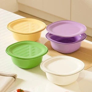 with Lids Food Strainer Multi-functional Strainer Bowl Kitchen Essentials - Picture 1 of 15