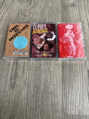3 Cassette Tape Sale curious fools, cupids revenge, this is offensive. BRAND NEW - Image 1 of 3