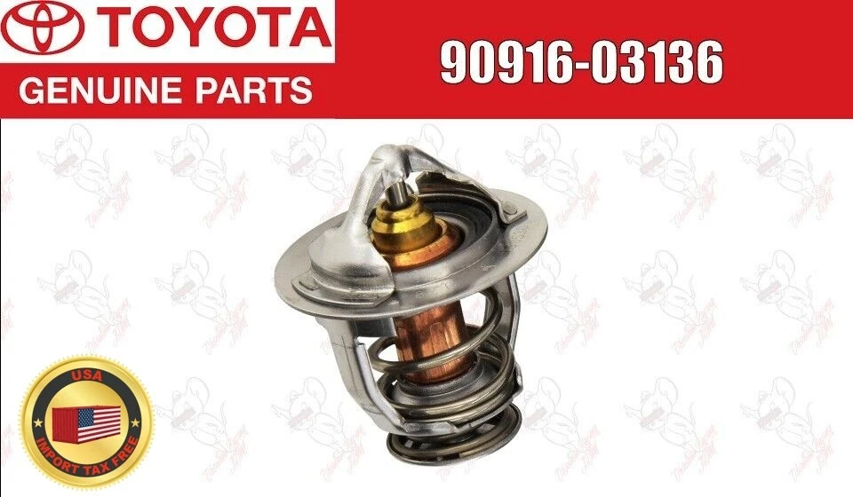 Conjunto de termostato de refrigerante de motor Toyota OEM 90916-03136 para Lexus Foto 1 de 4