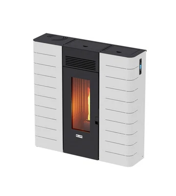 STUFA A PELLET SLIM CANALIZZATA CANADIAN STOVE "SLIM 12C" BIANCO 11,14 KW - Immagine 1 di 4