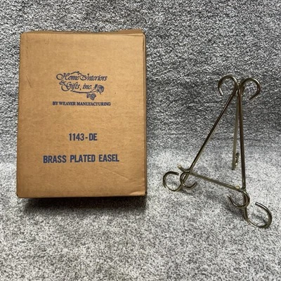 Caballete de latón para interiores del hogar soporte plegable grueso para exhibición de fotos o libros de placas Foto 1 de 4