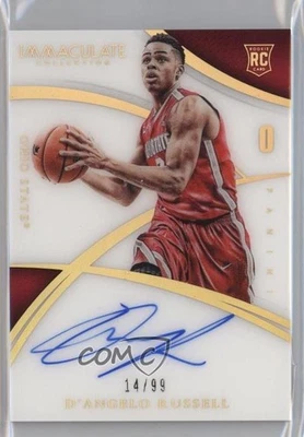2015 Panini Immaculate Collegiate Numbers 14/99 D'Angelo Russell Rookie Auto RC - Image 1 of 3