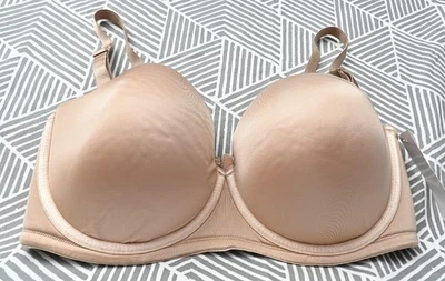 Paramour by Felina Strapless Full Busted Underwire Lightly Lined Beige Bra 40DDD - Image 1 of 4