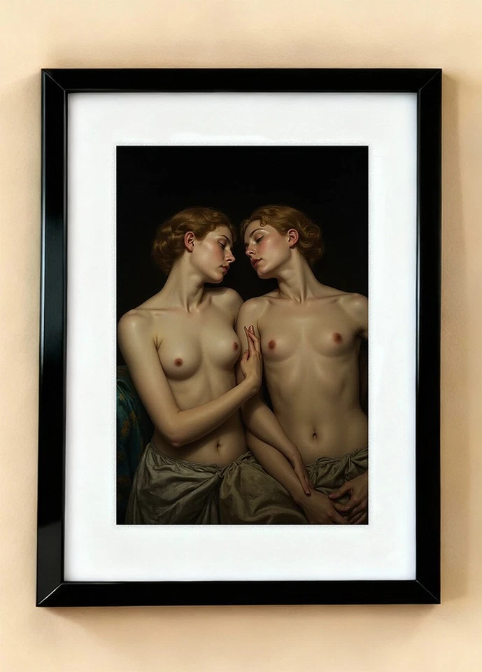 Frau Malerei Gemälde Öl Bild Erotik Kunstdruck - Limitierte Auflage - Bild 1 von 1