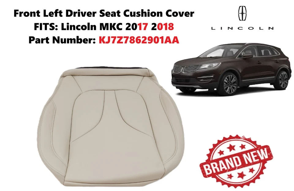 Lincoln MKC 2017 2018 funda de cojín de cuero para asiento del conductor delantero izquierdo KJ7Z7862901AA Foto 1 de 4