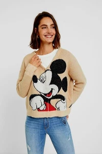 Desigual Mickey Mouse Cardigan Size M - Picture 1 of 6