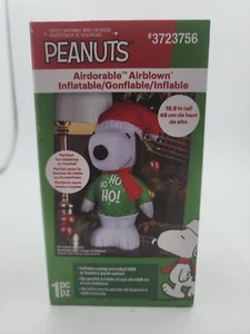 Gemmy Snoopy luftgeblasen aufblasbar 18,9" Weihnachtsakku oder USB - Bild 1 von 12