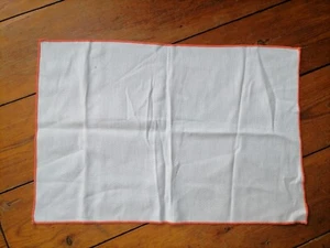 RALPH LAUREN HOME cotton place setting table matt white & orange - Picture 1 of 3