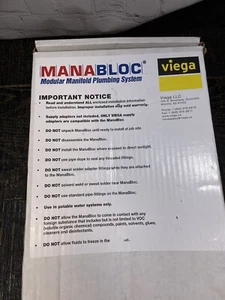Viega 50243 1/2-Inch PureFlow Zero Lead Poly Alloy PEX Crimp Manabloc w/ 24 Port - Picture 1 of 17