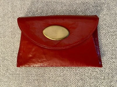 Винтажный 1950-х Дорсет Fifth Avenue подлинный красный лакированная кожа клатч 6,5 x 4" - Изображение 1 из 4