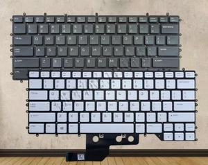 New for Dell Alienware M15 R2 M15 R3 M15 R4 RGB backlit US keyboard Black/white - Picture 1 of 5