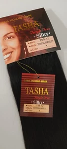 Tangle Free Tasha 12" Silky Straight 100% Human Hair Weave extension #1 JetBlack - Picture 1 of 4