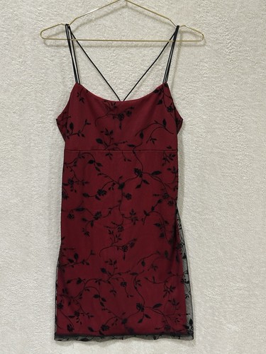 VALENTINO Anche Byer! Babydoll Mini Abito Jr Grande Nero Rosso Fairygoth Capriccioso Trasparente Y2K