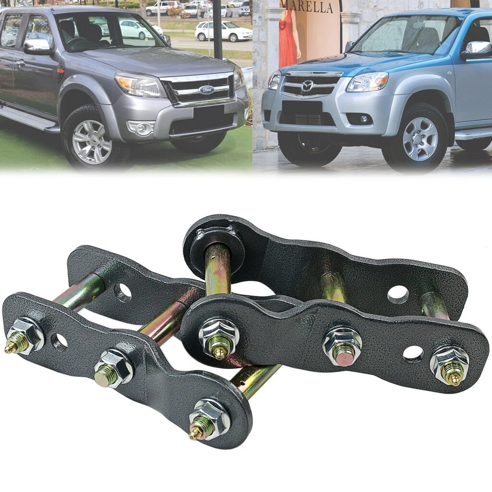 Lift KUp 2" Greasable Shackles Kit For Ford Courier Ranger PJ BT50 Mazda 98-11 - image 1 of 4