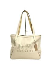 Coach Tote Bag Horse and Carriage Leather Cream C4063 Used