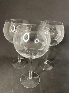 Set Of 3 Vintage Bohemia Long Stemmed Crystal White Wine Glass Large - Picture 1 of 5