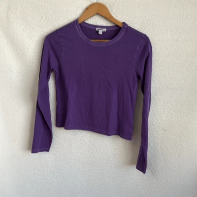 Camisa J Crew Niñas Prenda Teñida Manga Larga Talla XXL Púrpura Foto 1 de 4