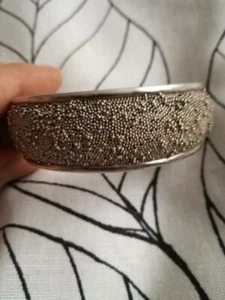 Vintage Bracelet Marked Silver 800 Ussr Charms Jewelry Women Cuff Rare    - Picture 1 of 6