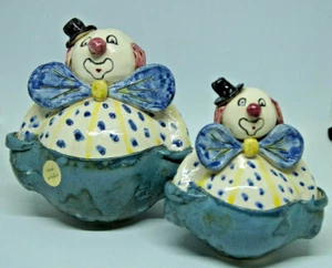 Par de estatuillas de circo alemán pintadas a mano hechas a mano de cerámica de colección - Imagen 1 de 12