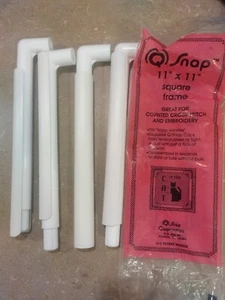 Q Snap Square Lap Stitching Frame PVC 11x11 Cross Stitch Embroidery 1980's - Picture 1 of 10