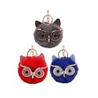 Halloween Owl Keychain Cute Plush Owl Keyring Handbag Pendant Car Key Holder